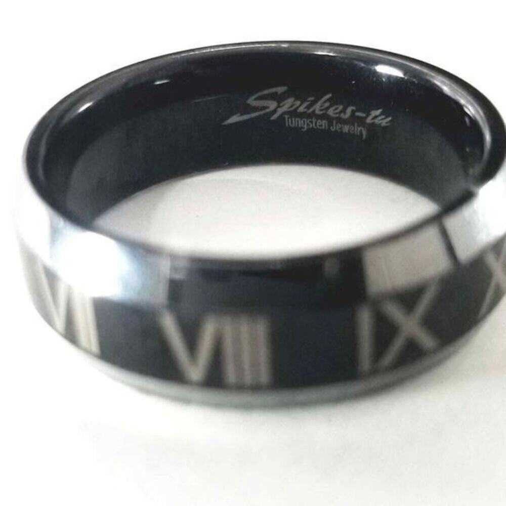 New black‎ tungsten ring size 10
